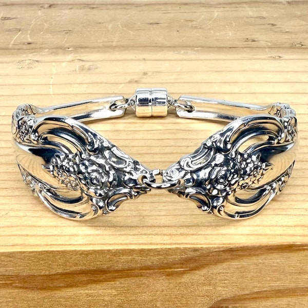 Silver Artistry Spoon Bracelet: Artisan-Made Silverware Jewelry