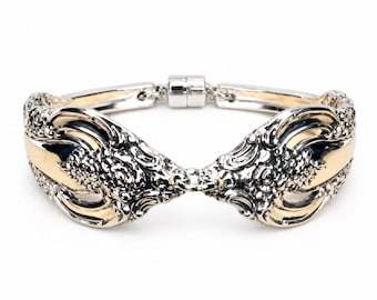 Silver Artistry Spoon Bracelet: Artisan-Made Silverware Jewelry
