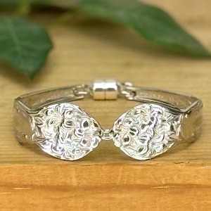 Spoon Bracelet Coveted Lilyta Pattern Unique Jewelry Vintage Silverware Jewelry Gift for her