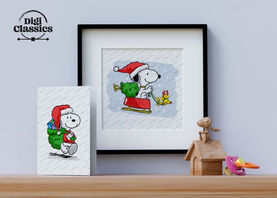 Christmas Snoopy Print: Peanuts Holiday Illustration