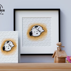 New Puppy!, Newborn Dog Cute Illustration, Kid Graduation, Postcard art, Nursery - Children Art, Digital Clipart,