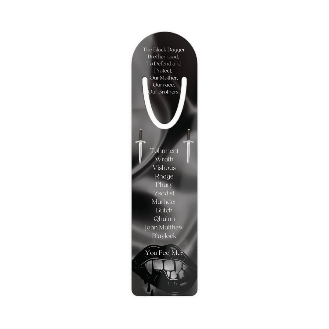 Black Dagger Brotherhood You Feel Me? Bookmark - Etsy