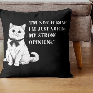 Cat Pillow Pet Pillow Cat Pillow For Cat Lover Gift Cat Gift For Her Cat Cushion Photo Pillow Throw Pillow Spun Polyester Square Pillow