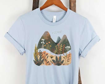 Boho Mountain Shirt, Boho Mountain tshirt, Scandinavian mountain shirt, Scandinavian apparel, Boho mountain apparel, Mountain shirt