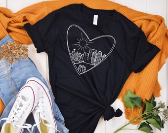 Boho Desert shirt, Desert scene shirt, Desert tshirt, Desert scene tshirt, Cactus shirt, Cactus tshirt, Adventure shirt, Wild West shirt