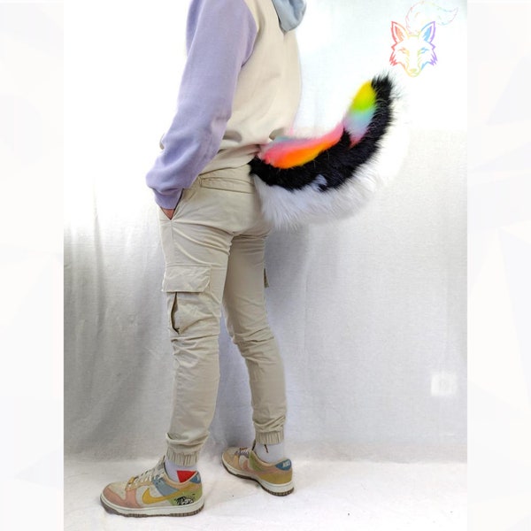 Dog tail lightning flash rainbow "ECLAIR CELESTE"