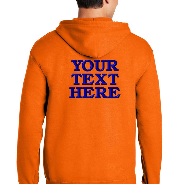 Embroidery Full-Zip Hooded Custom Text, Your Custom Text, Your Logo Here