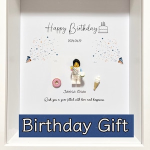 Best Birthday Gift, Custom Lego Figurine Wall Art, Personalized birthday Lego Décor, Minifigure Frame, gifts for him her, gifts for dad mom