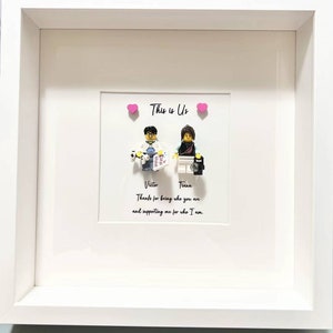 Custom Lego Figurine Art Gift, Lego Minifigures Wall Art, Best Custom Father’s Day Gift, Birthday Gift, Anniversary Gift, Lego Home Decor