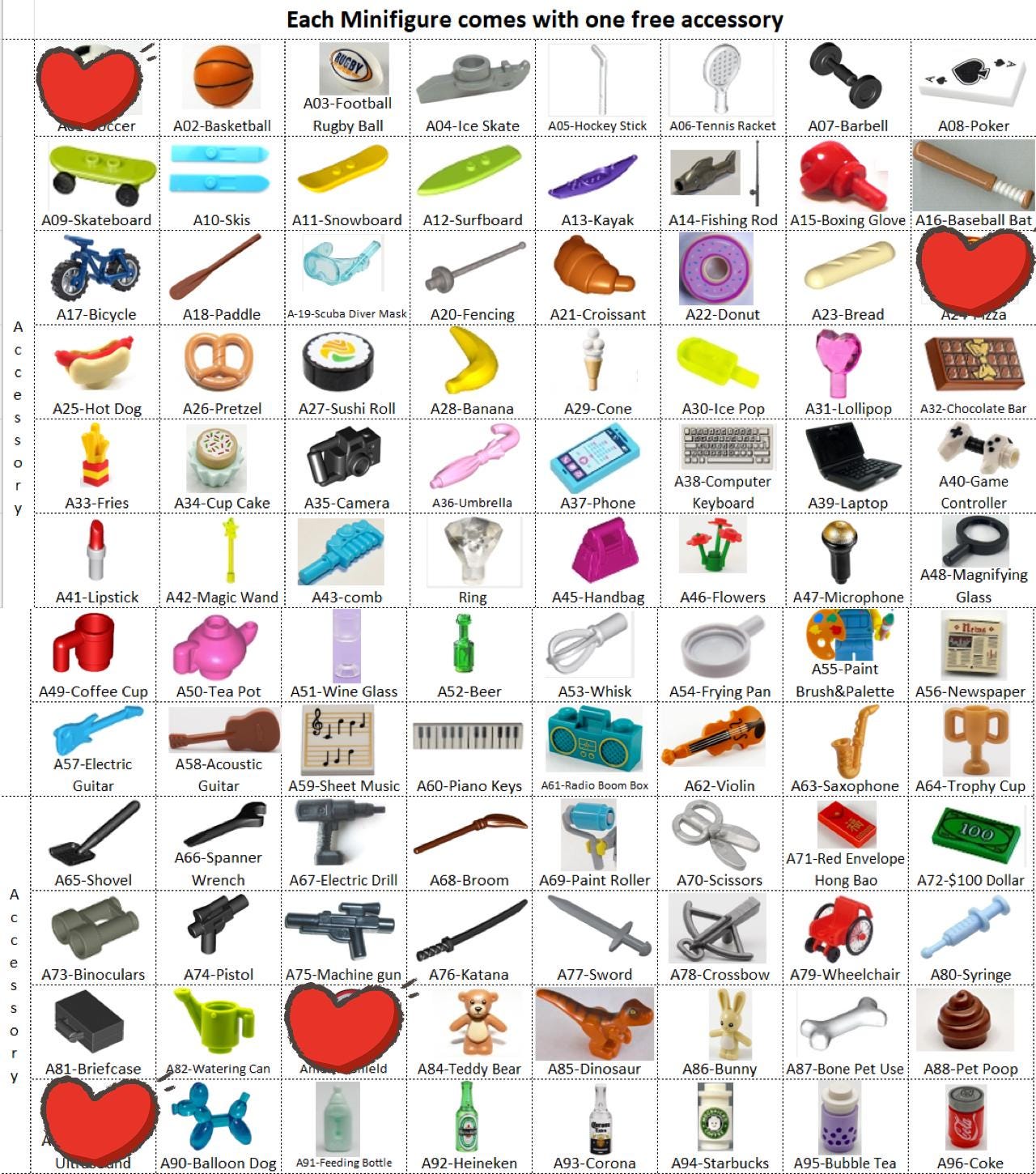 【コレクターズアイテム】ウィロー・アゲート Lot of 100 Available - LEGO Minifigure Accessories: Choose From