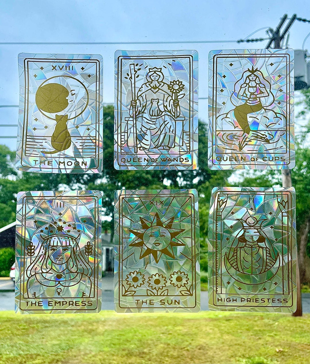 Tarot Card Suncatcher Radiant Sunshine Sparkle Handcrafted Window