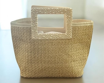 Pearl Straw Handbag