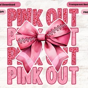 Pink Out Png, Brustkrebs American Football Png, Brustkrebs-Bewusstsein Png, Pink Band, Pink Kokette Bogen, Football Mom, Tackle Cancer