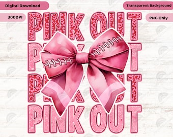 Pink Out Png, Brustkrebs American Football Png, Brustkrebs-Bewusstsein Png, Pink Band, Pink Kokette Bogen, Football Mom, Tackle Cancer