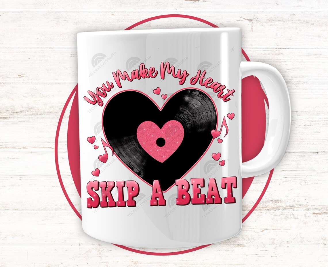 You Make My Heart Skip a Beat Png, Heart Record Player Png, Digital