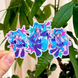 Hatsune Miku Inspired Vocaloid Matte Stickers