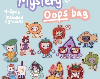 Cute Aesthetic Sticker Pack | Grade B Mystery Oops Bag (5 Pcs)
