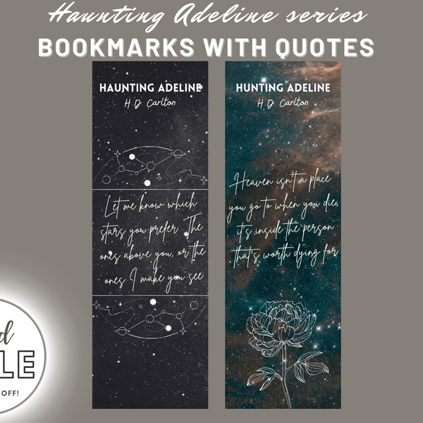 Must-Have Digital Bookmarks for Fans of the Dark Romance haunting Adeline Series by H.D. Carlton - Stylish Reading Accessories - Zade games