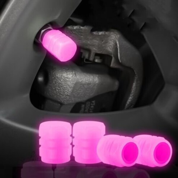 8PCS Fluorescent Car Tire Valve Cap Luminous Bike Tire Valve Stem Caps Universal