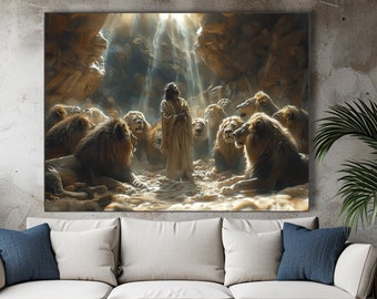 Daniel and the Lions Den, DIGITAL  DOWNLOAD, bible wall art, home wall hangings