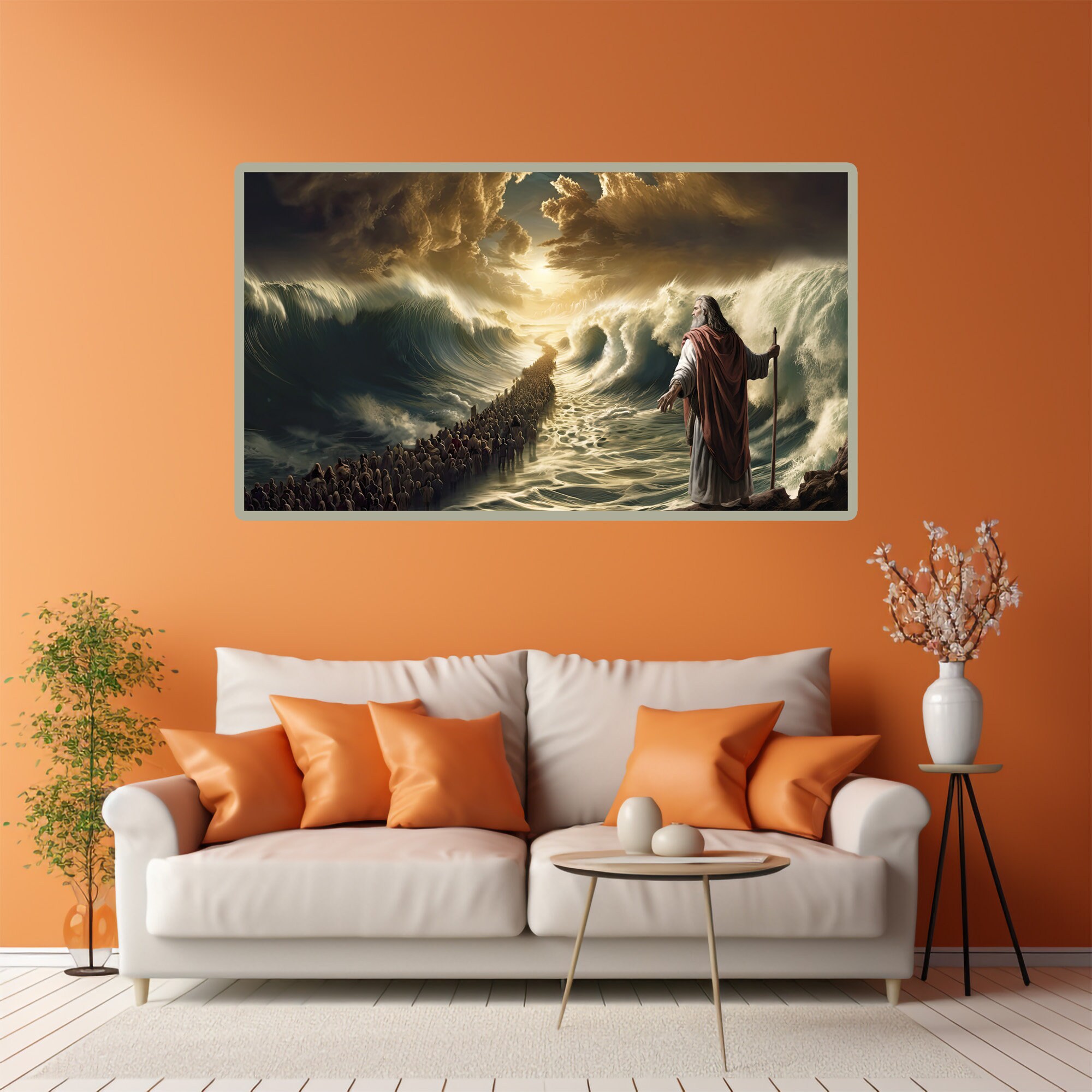 Moses And The Parting The Red Sea DIGITAL DOWNLOAD Jesus Bible Etsy