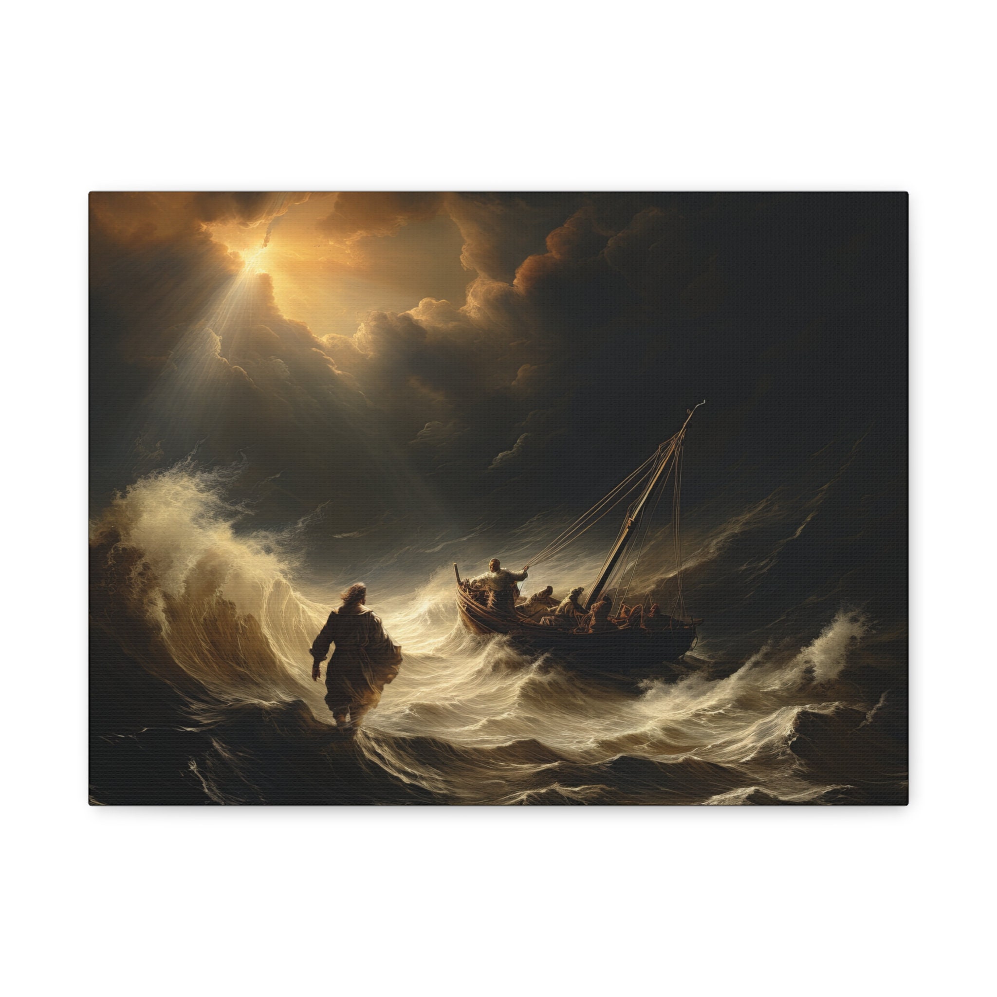 Jesus Walking on Water Wall Art Wonder Jesus the Messiah Walking on