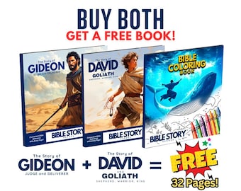 Children's Bible Stories, David and Gideon and Get a Free Coloring book