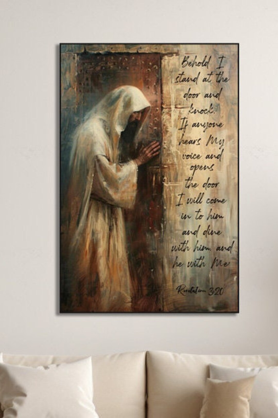 I stand at the door and knock Jesus Painting - Etsy Portugal