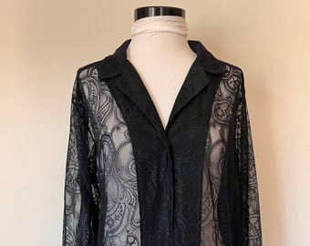 Hand Made Black Lace Shirt