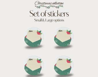 Small or Large - Green Envelope Christmas Stickers