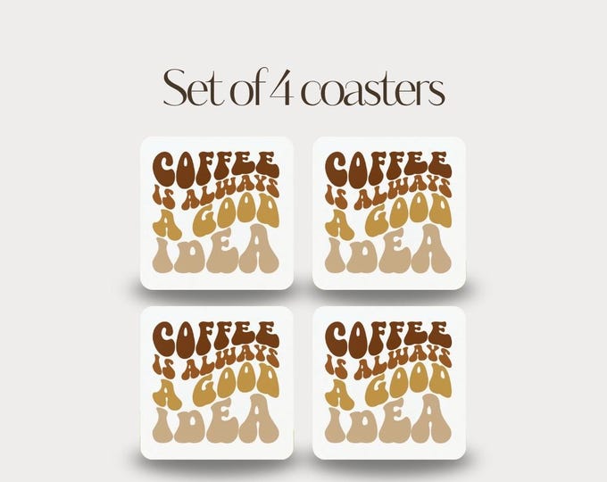 Set of 4 - Good Idea Coffee Coasters