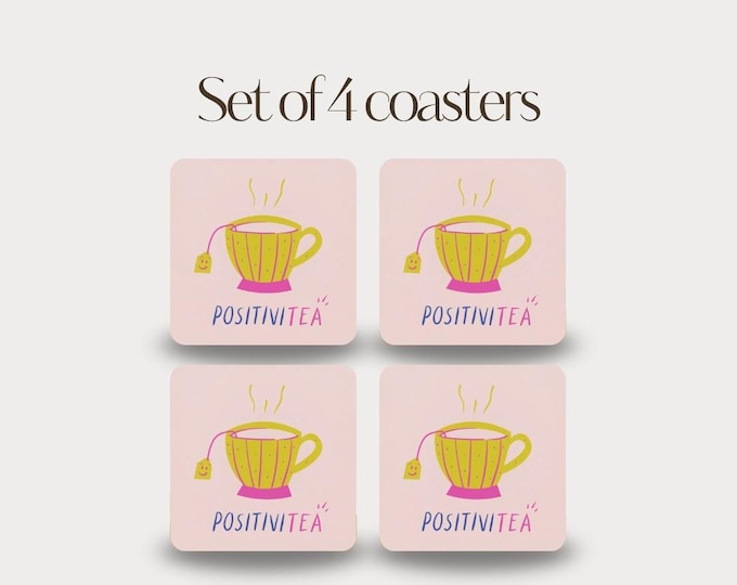 Set of 4 - PositiviTEA Coasters
