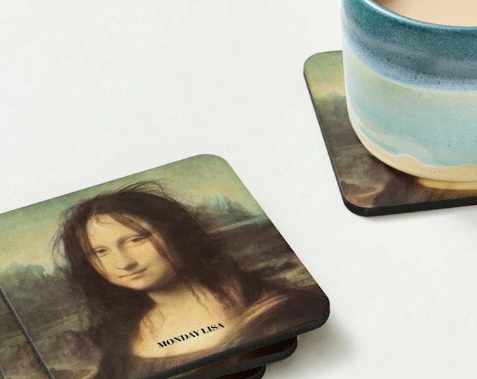 Funny "Monday Lisa" Coaster
