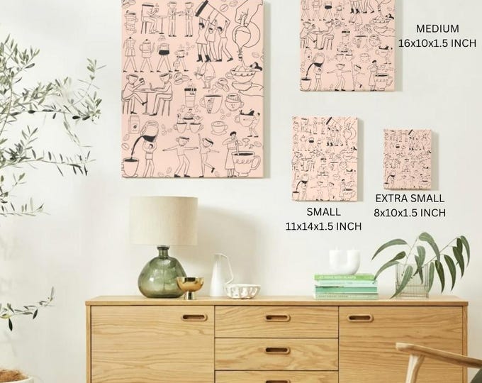 Aesthetic Coffee Wall Art | Modern Canvas Print | Neutral Home Decor | Multiple Sizes & Colourways