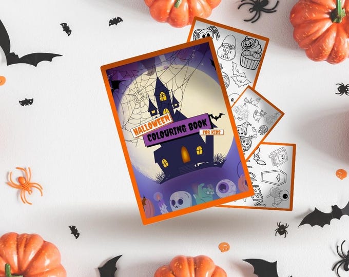 Digital Halloween Colouring Book for Kids – 15 Fun Printable Pages | Instant Download | Spooky Cute Colouring Sheets