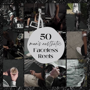 PLR Faceless Instagram Reels for Men with Master Resell Rights (MRR), Men&#39;s Faceless Reel Templates, PLR Mens Digital Marketing