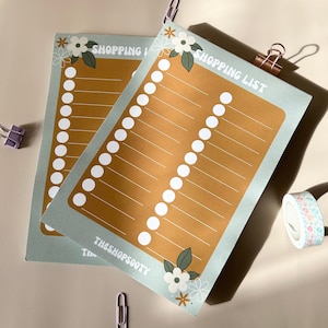 Grocery List Notepad | Shopping List | Note Pad | Fridge Food List | Magnetic Notepad | Memo Pad| Grocery Checklist