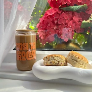 Trust The Process| Libbey Can Glass| Beer Can Glass| Bamboo Lid| Glass Straw| Gift| 450ml