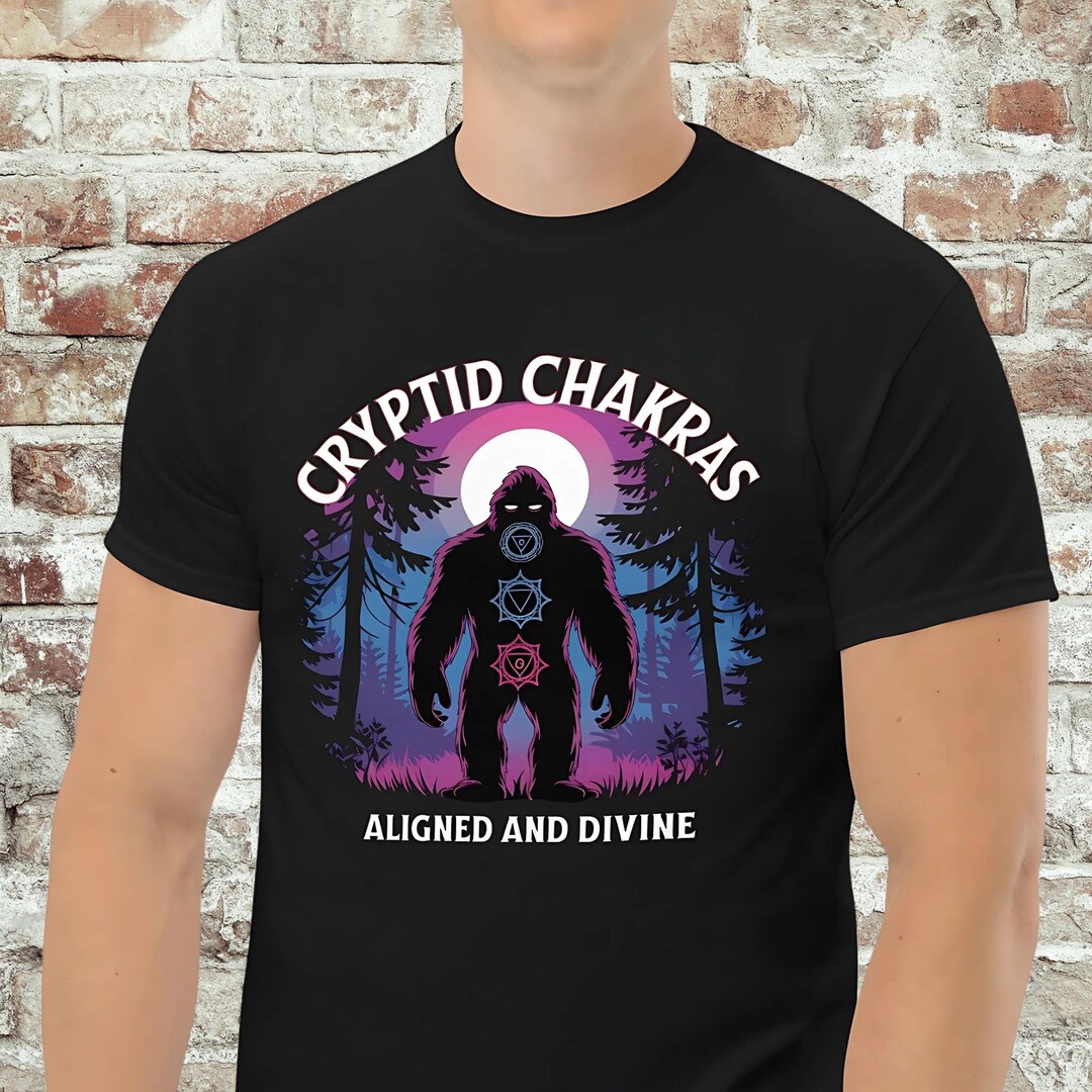 Cryptid Chakras: Aligned and Divine, Funny Bigfoot T-shirt Unisex ...