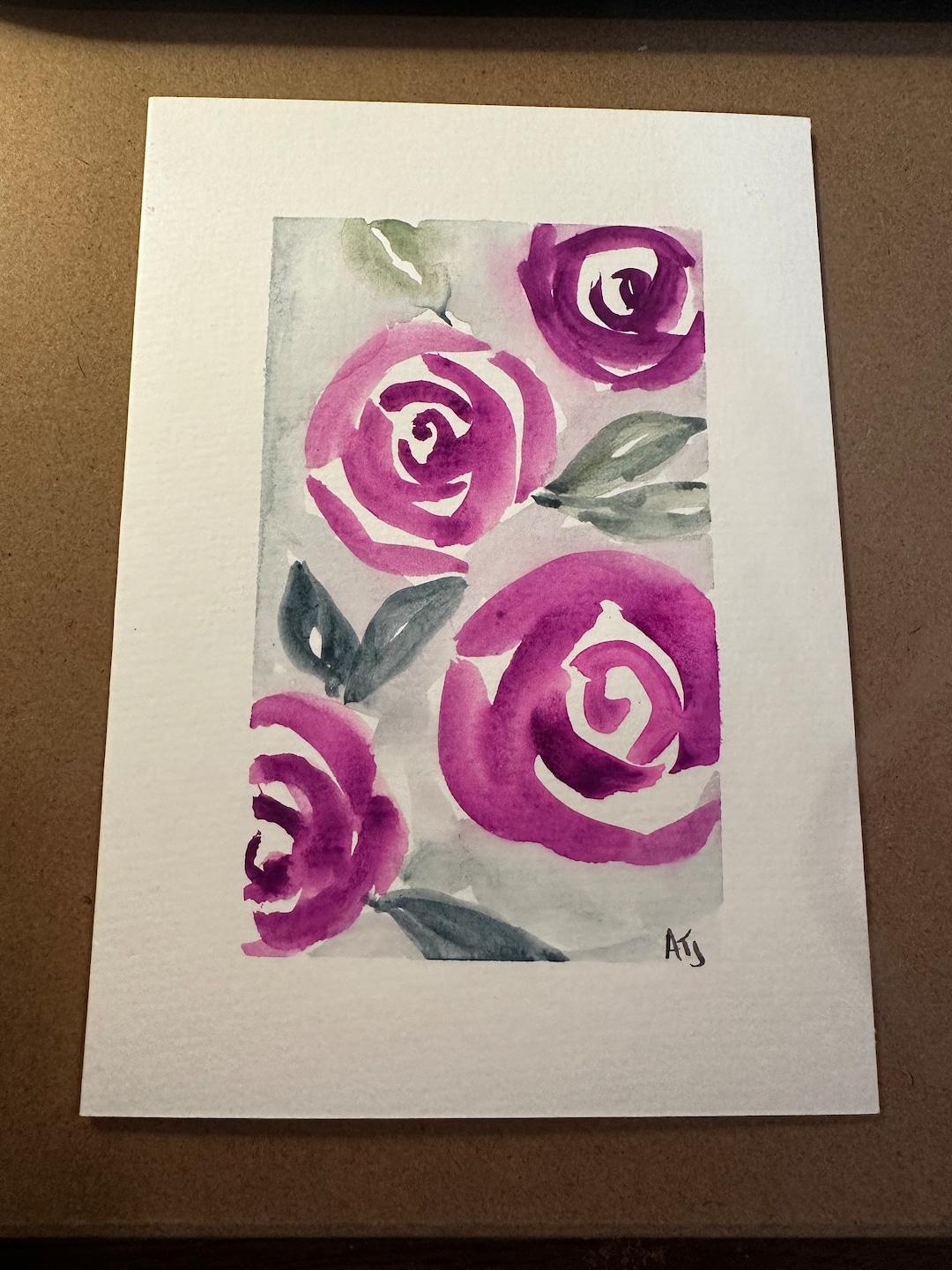 Hand Painted Watercolor Card - Etsy