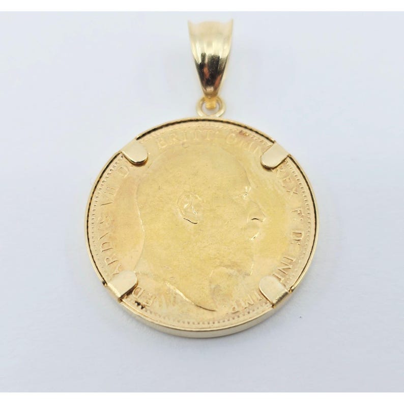 1907 United Kingdom Gold Sovereign Coin London King Edward VII Charm ...