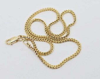 Beautiful 14K Solid Yellow Gold Designer Franco Link Anklet Bracelet - 10.25" L