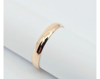Unique 14K Karat Solid Rose Gold Designer Polished Wedding Band Ring - Size 7.50