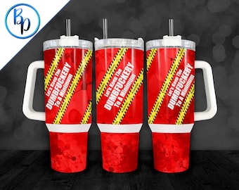 40 oz D'emballage pour gobelet Dumbfuckery, fichier PNG sans couture sarcastique et impertinent drôle pour sublimation sur un gobelet de 40 onces avec poignée, téléchargement immédiat png