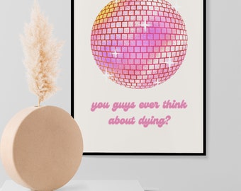 Barbielandia / Cita de la película Barbie / ¿Alguna vez pensaron en morir? / Arte de pared de Barbie / Decoración Barbiecore / Impresión de Barbie