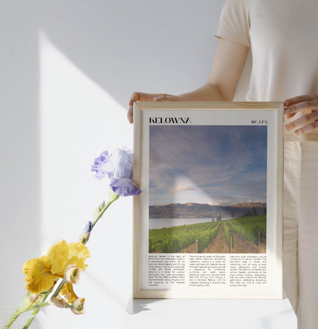 Kelowna Print Kelowna Poster Kelowna Wall Art Kelowna Art Etsy