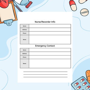 Nurse Report Sheet Template Printable Nursing Shift Tracker - Etsy