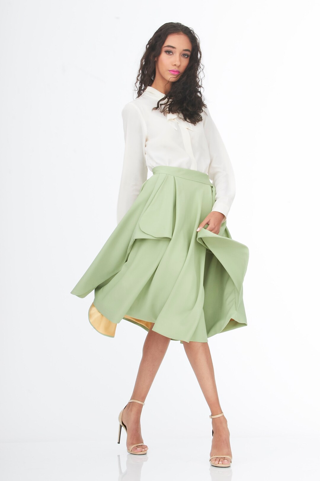 Winging It Light Green Skirt Etsy