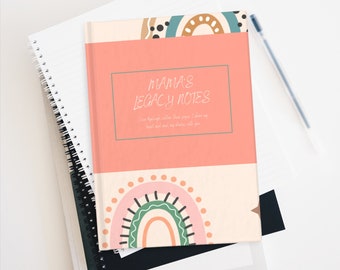 Personalized Journal, Mother's Day, Child Gift, Mothers Gift, Legacy Journal, Mothers Journal, Graduation Gift, Journal Gift, Rose Color