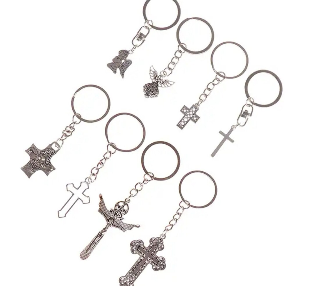 1 Piece Handcrafted Vintage Jesus Cross Keychain A Symbol of Etsy